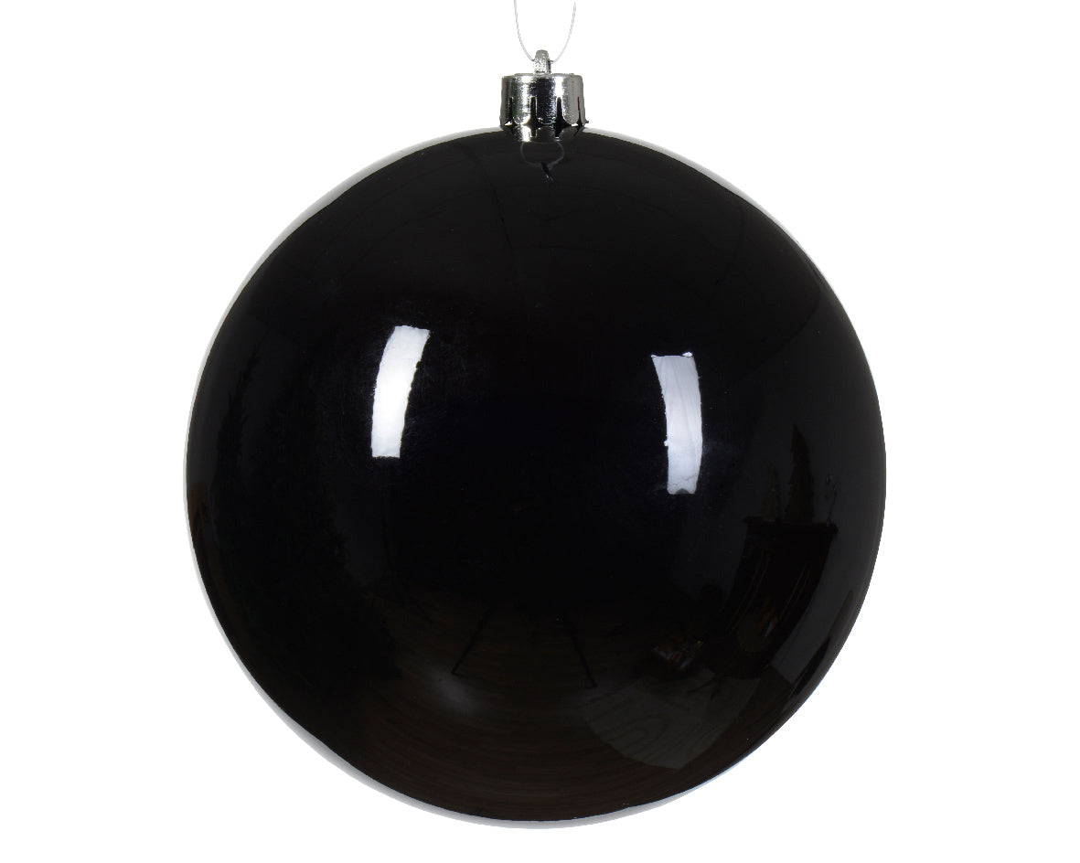 Pallina natale diametro 14cm, nero lucido Kaemingk Pallina natale diametro 14cm, nero lucido Kaemingk